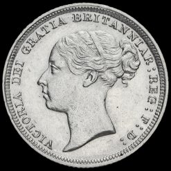 1887 Queen Victoria Young Head Silver Sixpence Obverse