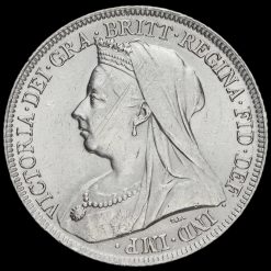 1897 Queen Victoria Veiled Head Silver Shilling Obverse