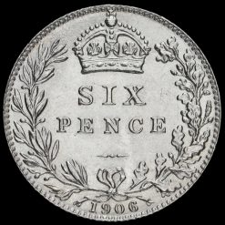 1906 Edward VII Silver Sixpence Reverse