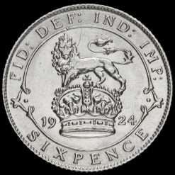 1924 George V Silver Sixpence Reverse