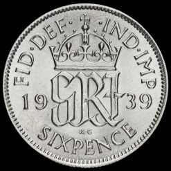 1939 George VI Silver Sixpence Reverse