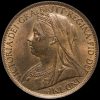 1897 Queen Victoria Veiled Head Penny Obverse