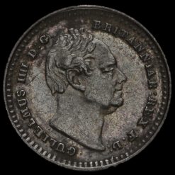 1834 William IV Milled Silver Three-Halfpence Obverse