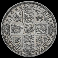 1849 Queen Victoria Godless Florin Reverse