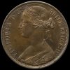 1868 Queen Victoria Bun Head Penny Obverse