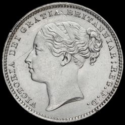 1879 Queen Victoria Young Head Silver Shilling Obverse