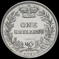 1879 Queen Victoria Young Head Silver Shilling Reverse