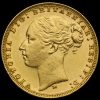 1879 Queen Victoria Young Head Gold Full Sovereign Obverse