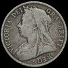 1895 Queen Victoria Veiled Head Silver Half Crown Obverse