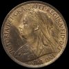 1895 Queen Victoria Veiled Head Penny Obverse