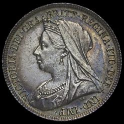 1897 Queen Victoria Veiled Head Silver Shilling Obverse
