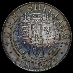 1897 Queen Victoria Veiled Head Silver Shilling Reverse
