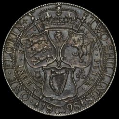 1898 Queen Victoria Veiled Head Silver Florin Reverse