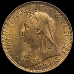 1901 Queen Victoria Veiled Head Halfpenny Obverse