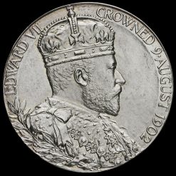 1902 Edward VII Coronation Official Silver Medal Obverse