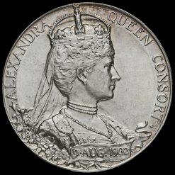 1902 Edward VII Coronation Official Silver Medal Reverse