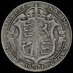 1910 Edward VII Silver Half Crown Reverse