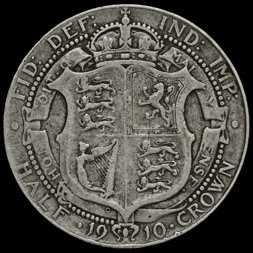 1910 Edward VII Silver Half Crown Reverse