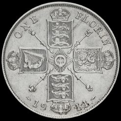 1911 George V Silver Florin Reverse