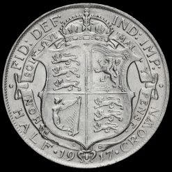 1917 George V Silver Half Crown Reverse
