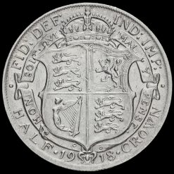 1918 George V Silver Half Crown Reverse