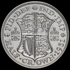 1931 George V Silver Half Crown Reverse