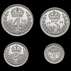 1937 George VI Silver Proof Maundy Set Reverse