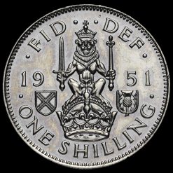 1951 George VI Proof Scottish Shilling Reverse