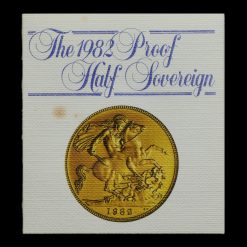 1982 Elizabeth II 22ct Gold Proof Half Sovereign Leaflet