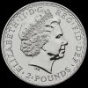 2001 Elizabeth II £2 Britannia 1 Ounce Silver Coin Obverse
