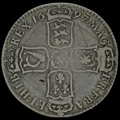 1697 William III Early Milled Silver Half Crown Reverse