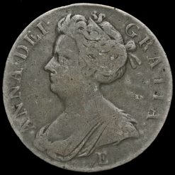 1707 Queen Anne Early Milled Silver Crown Obverse