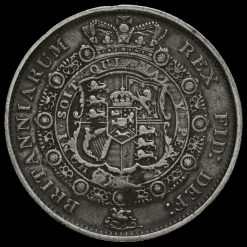 1816 George III Milled Silver 'Bull Head' Half Crown Reverse