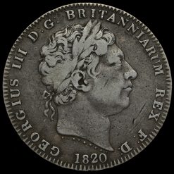 1820 George III Milled Silver LX Crown Obverse