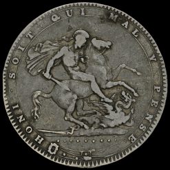1820 George III Milled Silver LX Crown Reverse