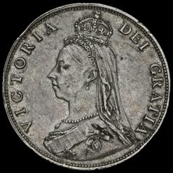 1887 Queen Victoria Jubilee Head Silver Florin Obverse