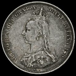 1887 Queen Victoria Jubilee Head Silver Shilling Obverse