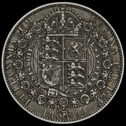 1890 Queen Victoria Jubilee Head Silver Half Crown Reverse