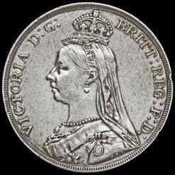 1891 Queen Victoria Jubilee Head Silver Crown Obverse