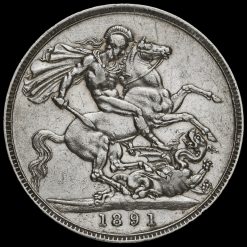 1891 Queen Victoria Jubilee Head Silver Crown Reverse
