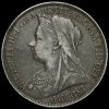 1895 Queen Victoria Veiled Head Silver LVIII Crown Obverse