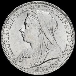 1899 Queen Victoria Veiled Head Silver Florin Obverse