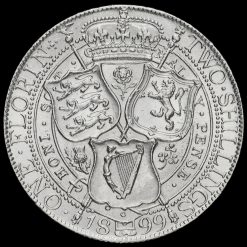 1899 Queen Victoria Veiled Head Silver Florin Reverse