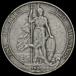 1905 Edward VII Silver Florin Reverse