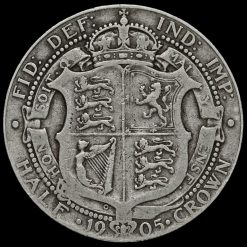 1905 Edward VII Silver Half Crown Reverse
