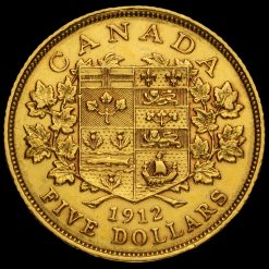 Canada 1912 George V Gold Five Dollars Reverse
