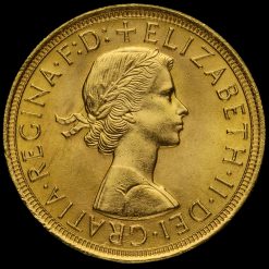 1957 Elizabeth II Gold Full Sovereign Obverse