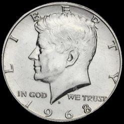 USA 1968 Kennedy Silver Half Dollar Obverse