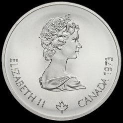 Canada 1973 .925 Silver 10 Dollars, Olympics, World Map Obverse