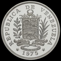 Venezuela 1975 Silver Proof 50 Bolivares Obverse